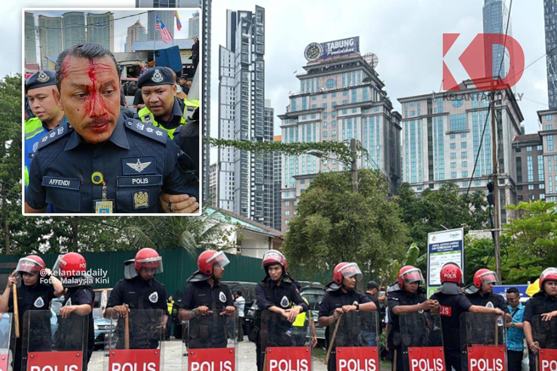 Operasi pengosongan di Kampung Baru Kuala Lumpur
