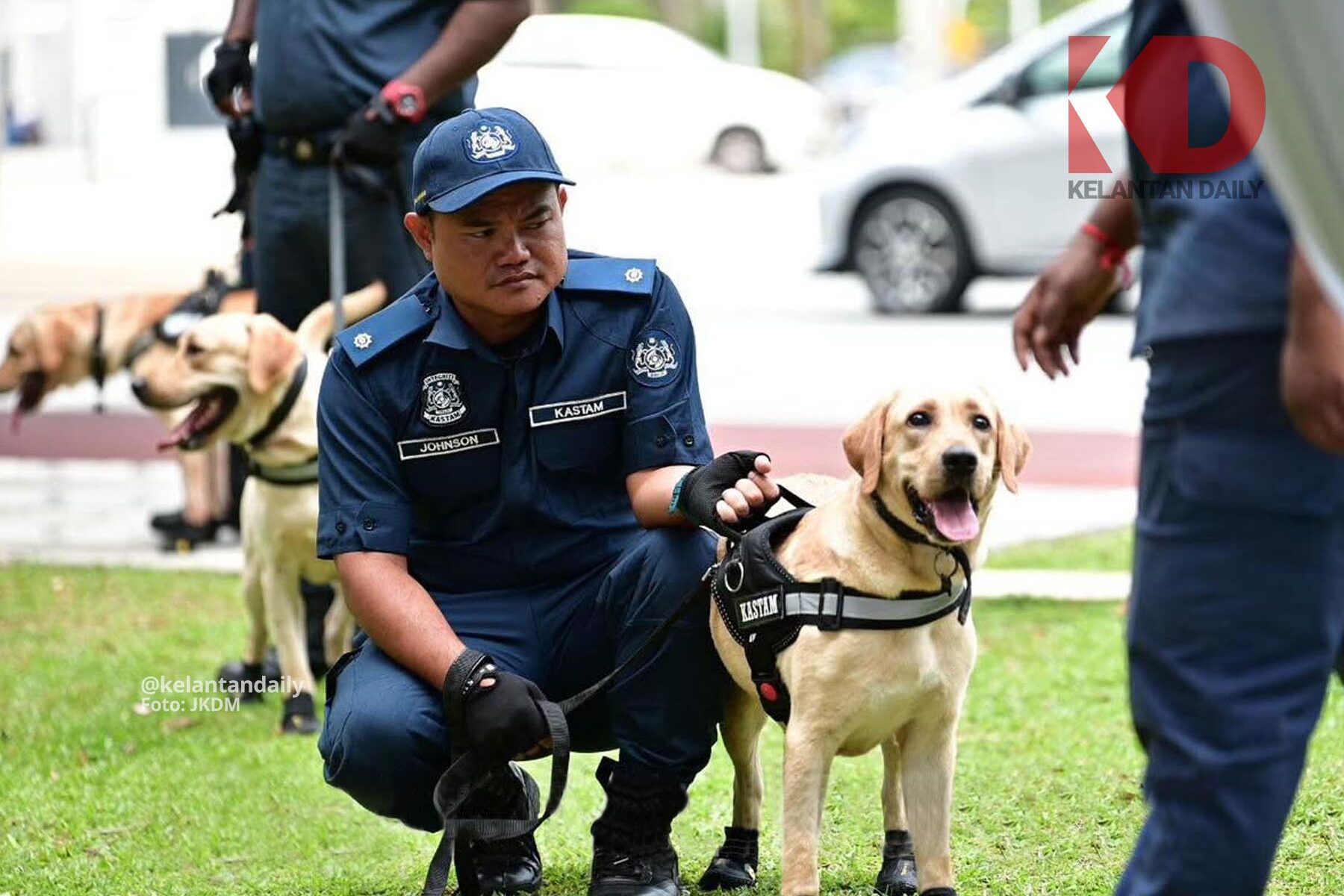 Unit Anjing Pengesan Dadah (APD) Unit K9 Narkotik membantu Jabatan Kastam Kelantan