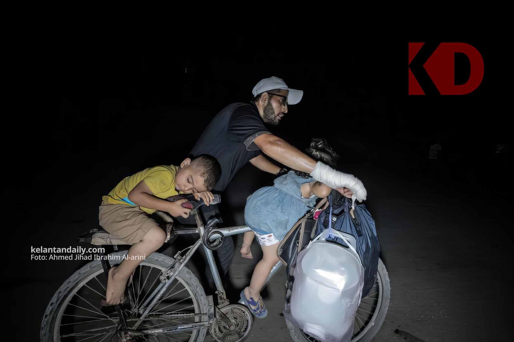 penduduk gaza meninggalkan bandar gaza