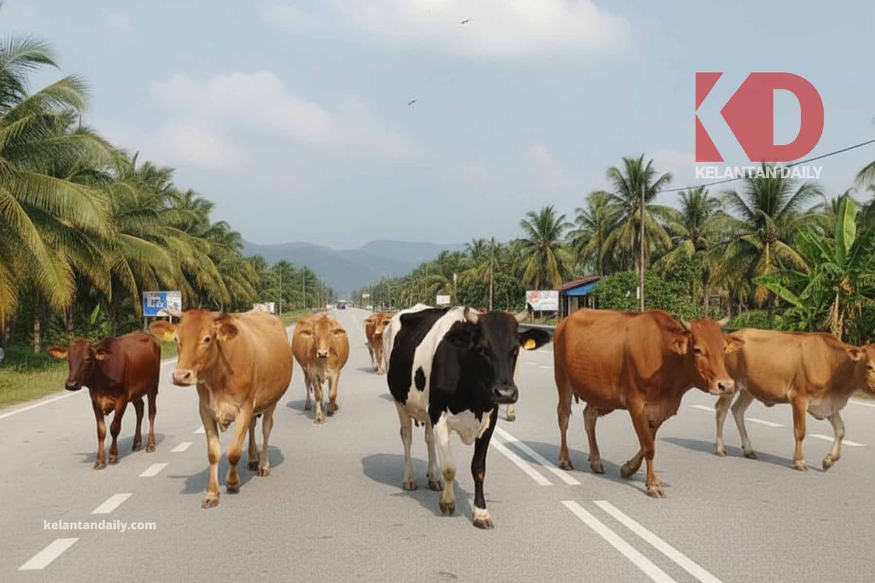 lembu berkeliaran