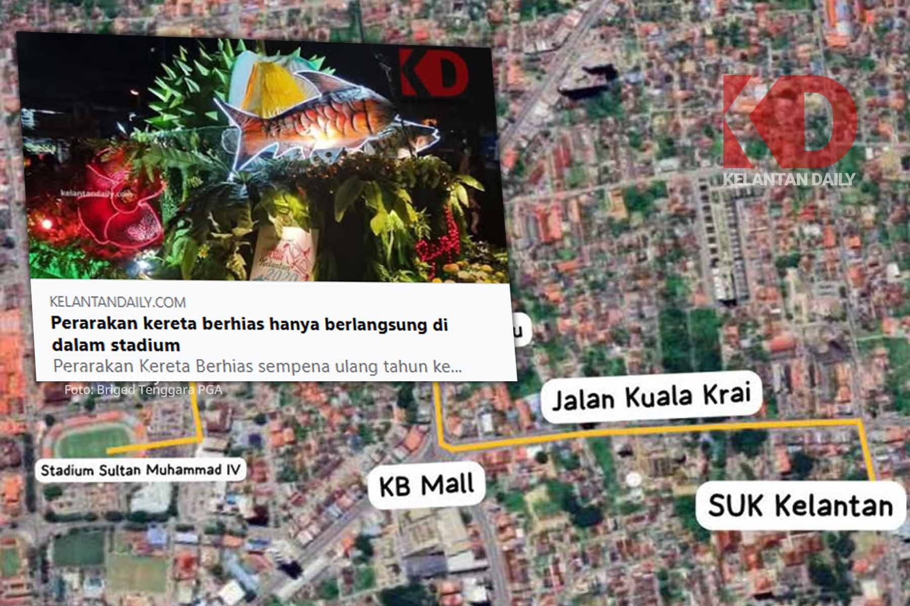 laluan kereta berhias sempena hari keputeraan sultan kelantan