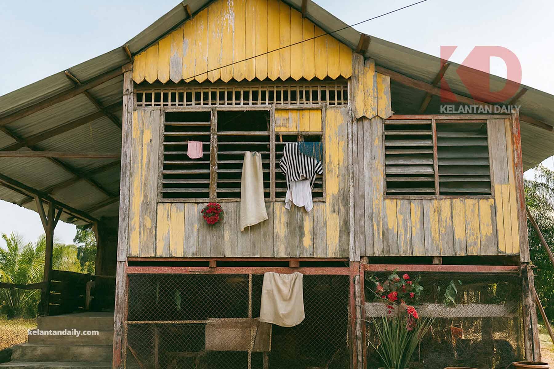 rumah penduduk miskin di Kelantan