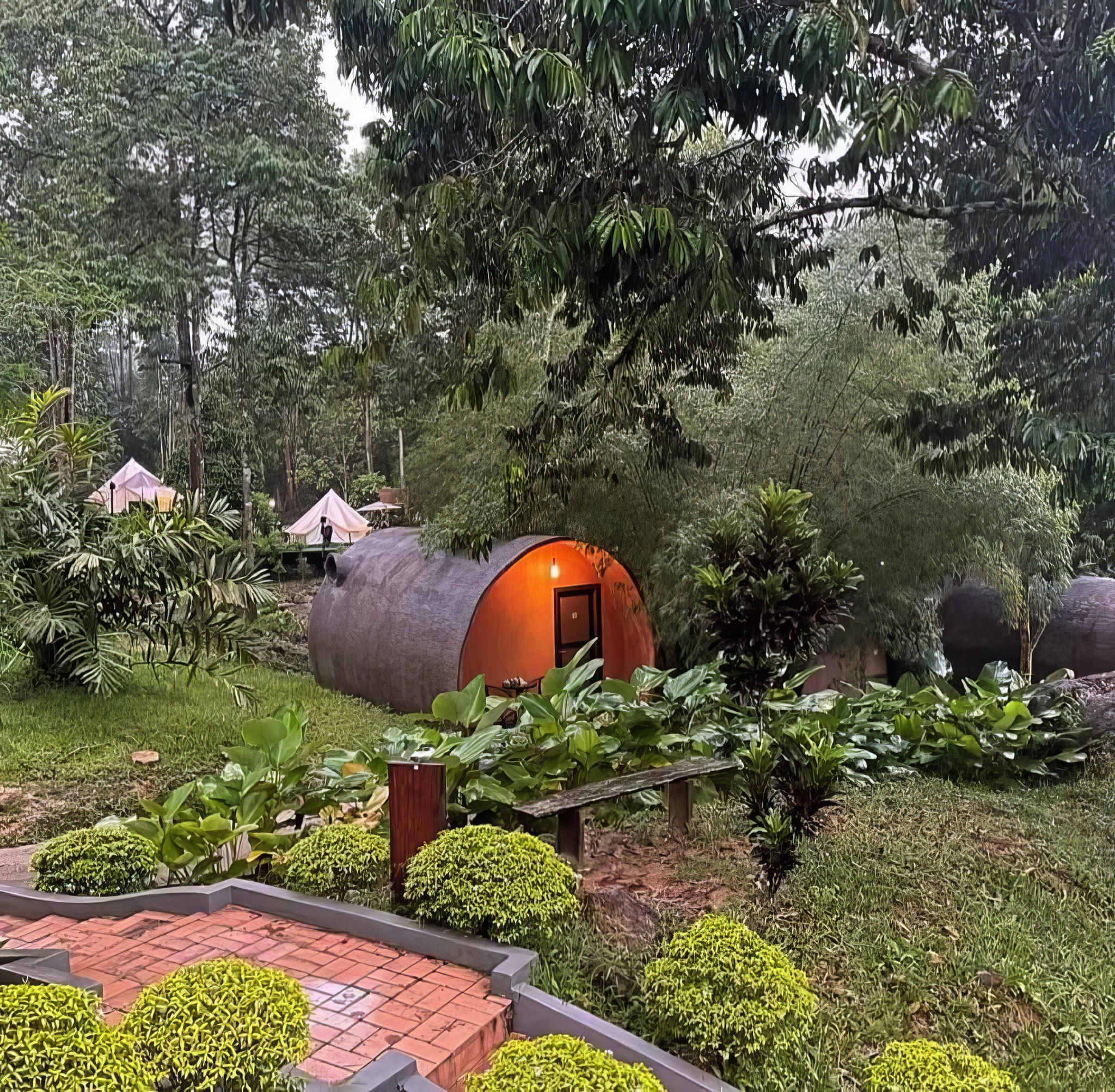 Resort in tropical rainforest in Kelantan, Malaysia