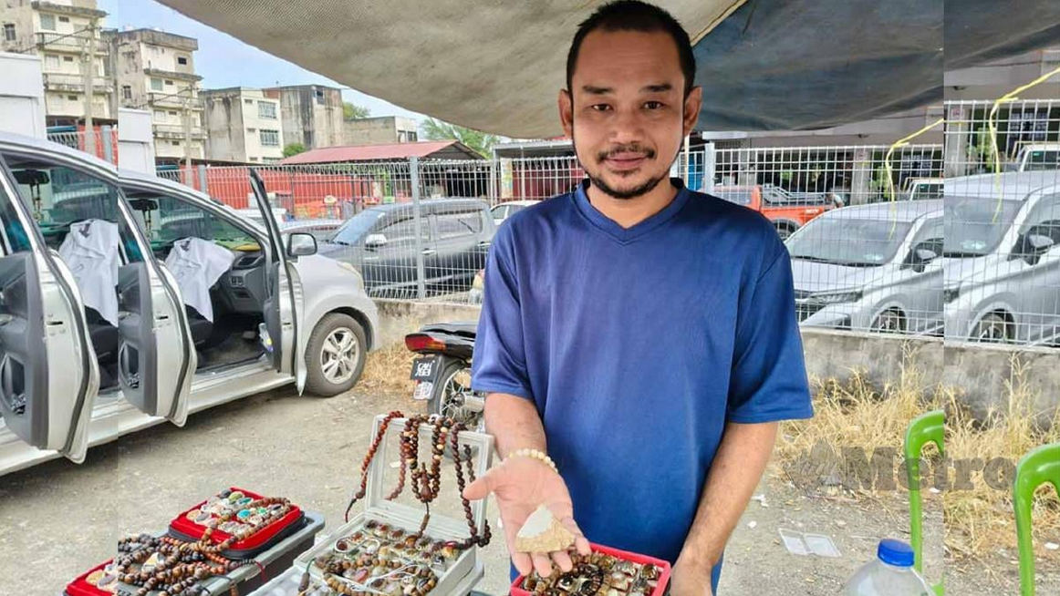 penjual cendawan susu harimau