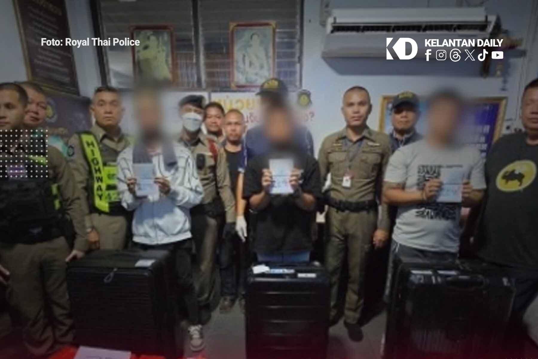 3 Rakyat Malaysia Ditahan, 97kg Syabu Dirampas Dalam Tren Thailand