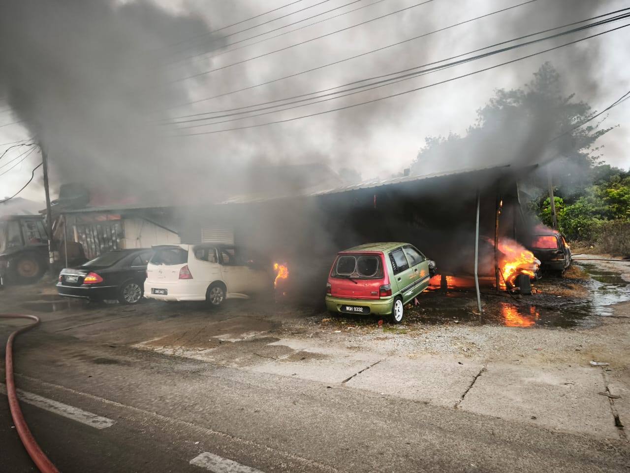 kebakaran jalan long yunus kota bharu