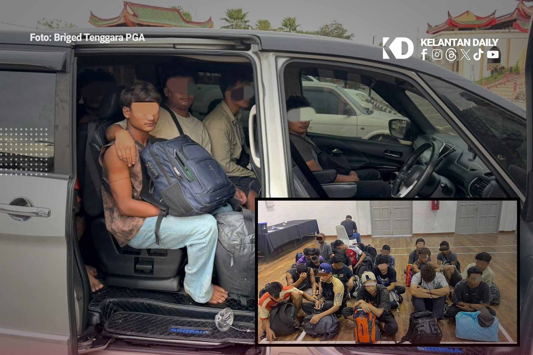 20 PATI Myanmar Dicekup Di Parkir Masjid Sultan Ismail Petra, Dua Pemandu Lari