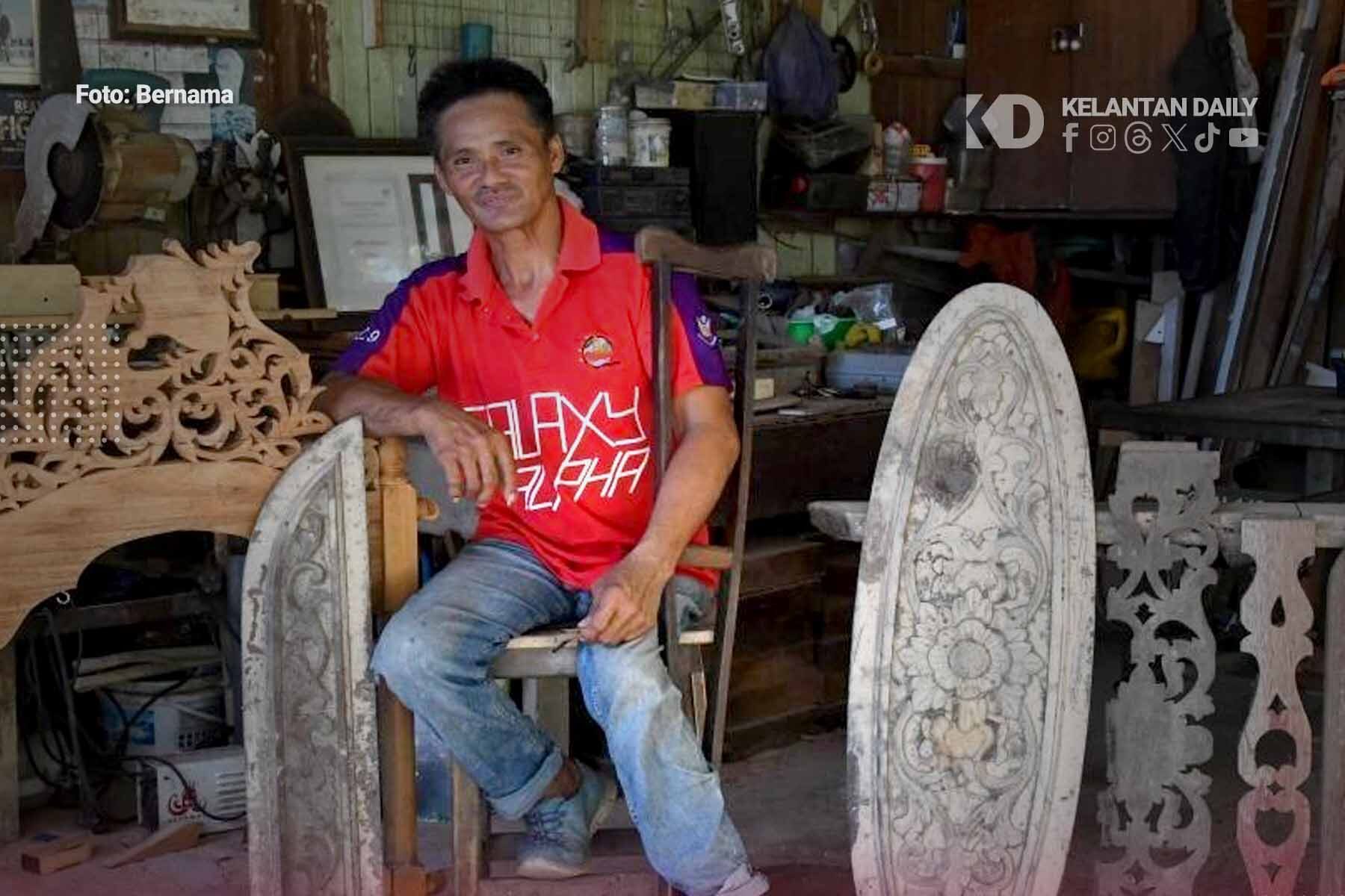 Bekas Atlet Para Kelantan Ukir Nama Di Pentas Dunia Melalui Seni Ukiran Kayu