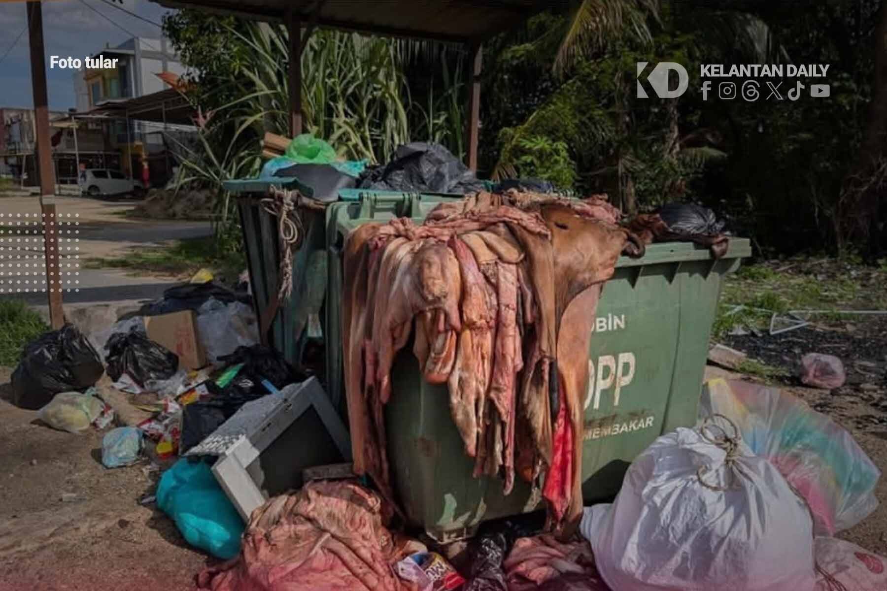 Buang Kulit Lembu Korban Dalam Tong Sampah, Exco Kelantan Tegur Sikap Segelintir Masyarakat