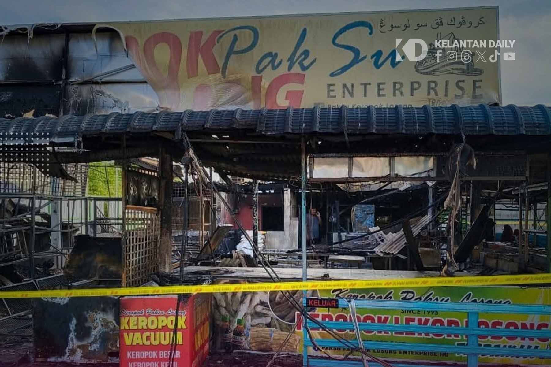 32 Tahun Beroperasi, Kedai Keropok Musnah Dijilat Api, Kerugian Cecah RM500,000