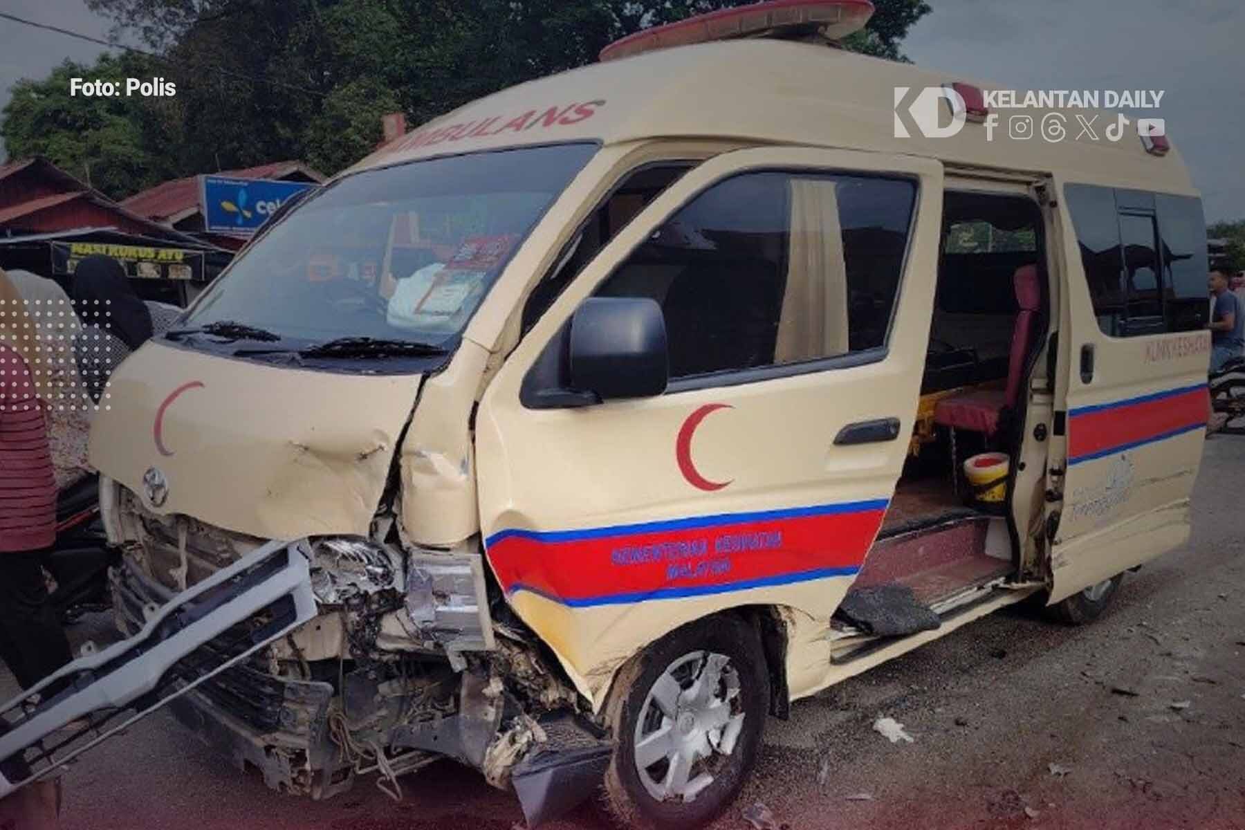 Ambulans Kemalangan Di Besut, Pesakit Remaja Cedera Parah