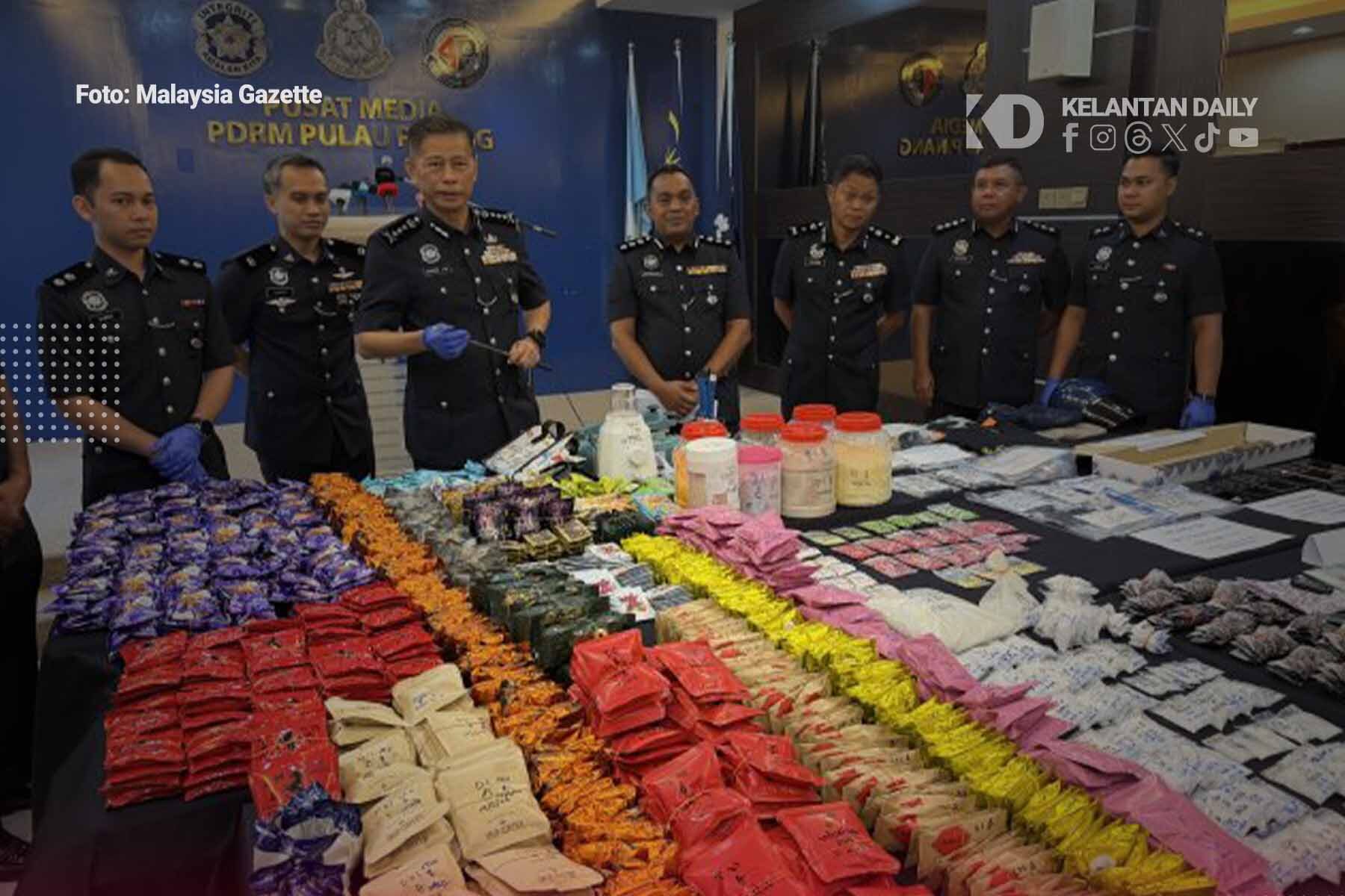 Pasangan Kekasih Ditahan, Polis Rampas Dadah Bernilai RM9.7 Juta Di Butterworth