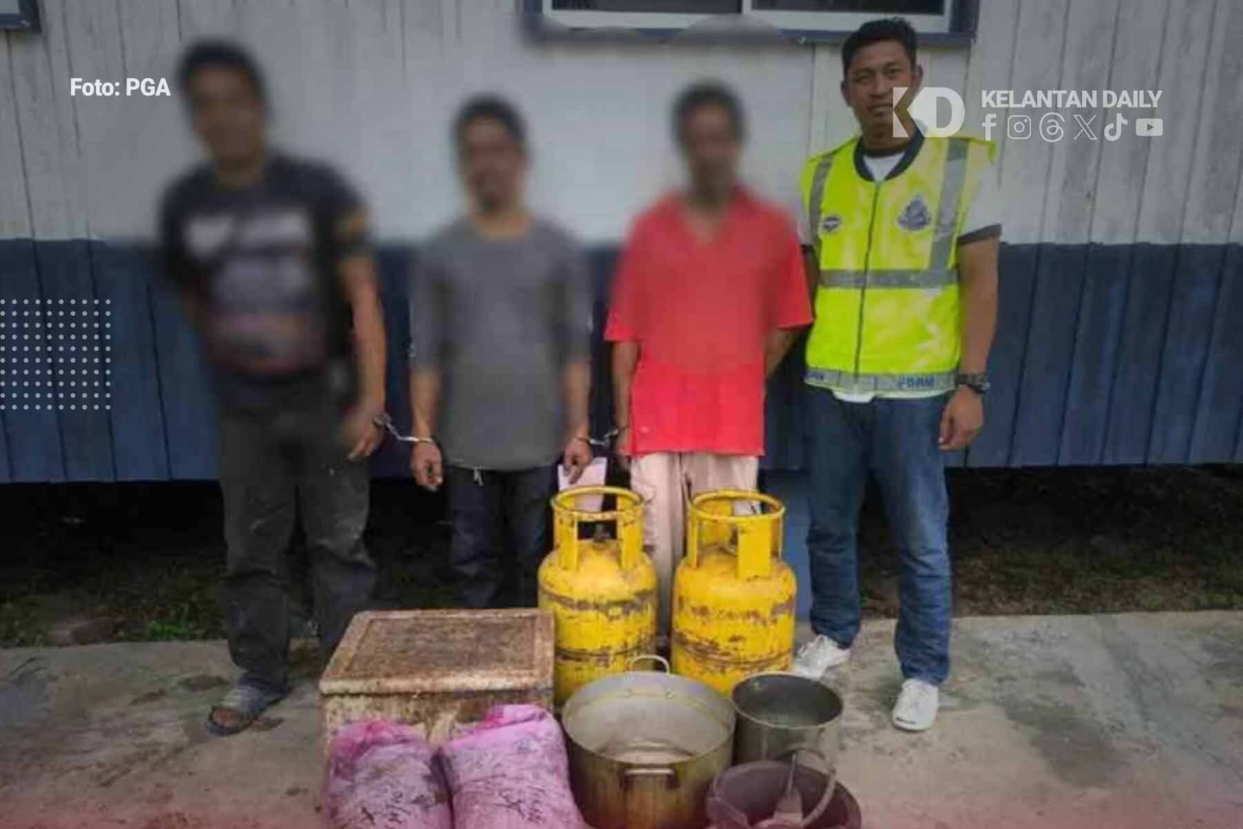 Pondok Air Ketum Beroperasi Dua Tahun Di Tumpat Diserbu, Tiga Lelaki Ditahan