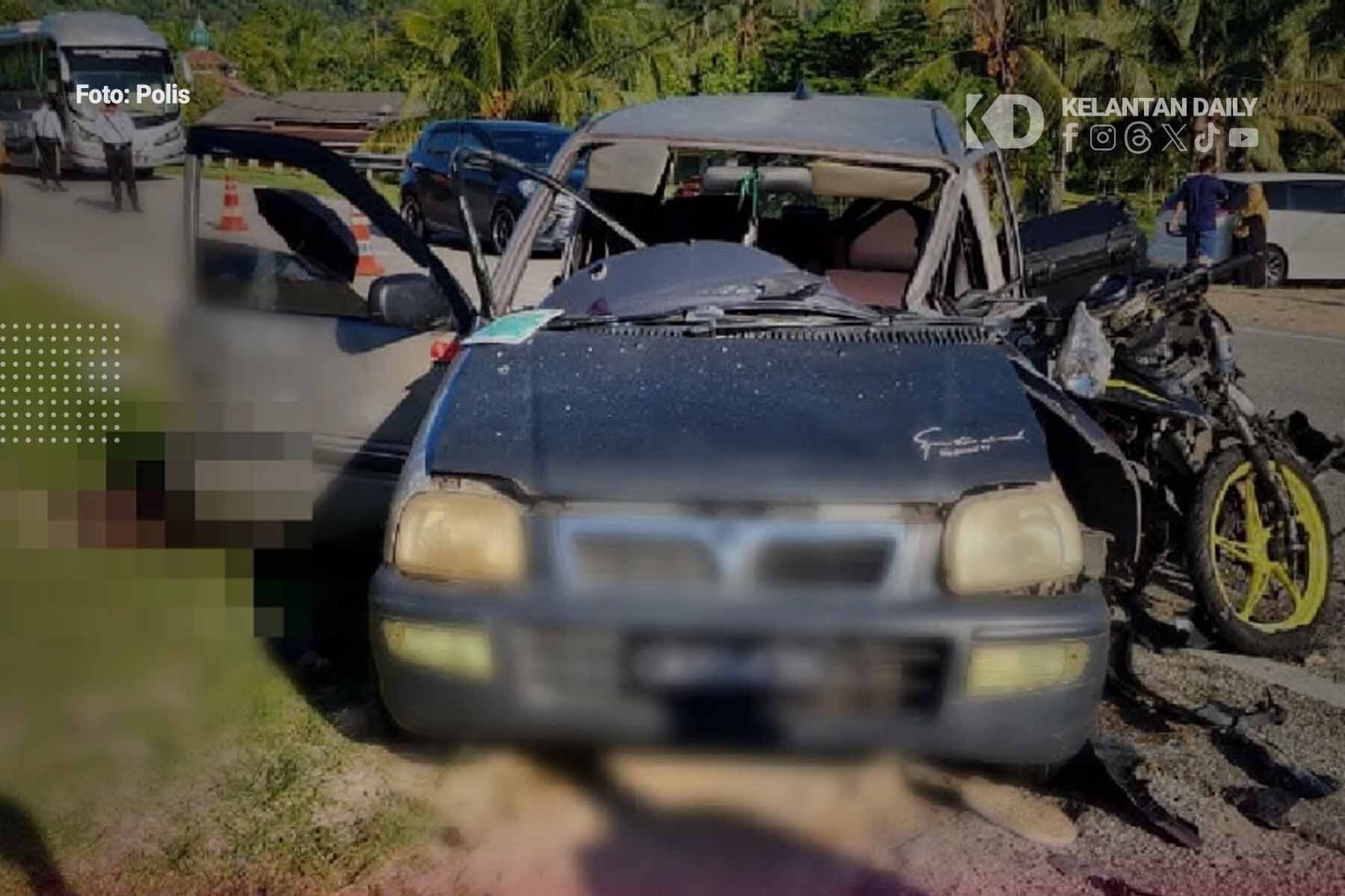Suami Isteri Warga Emas Maut, Motosikal Bertembung Kereta Di Pasir Puteh