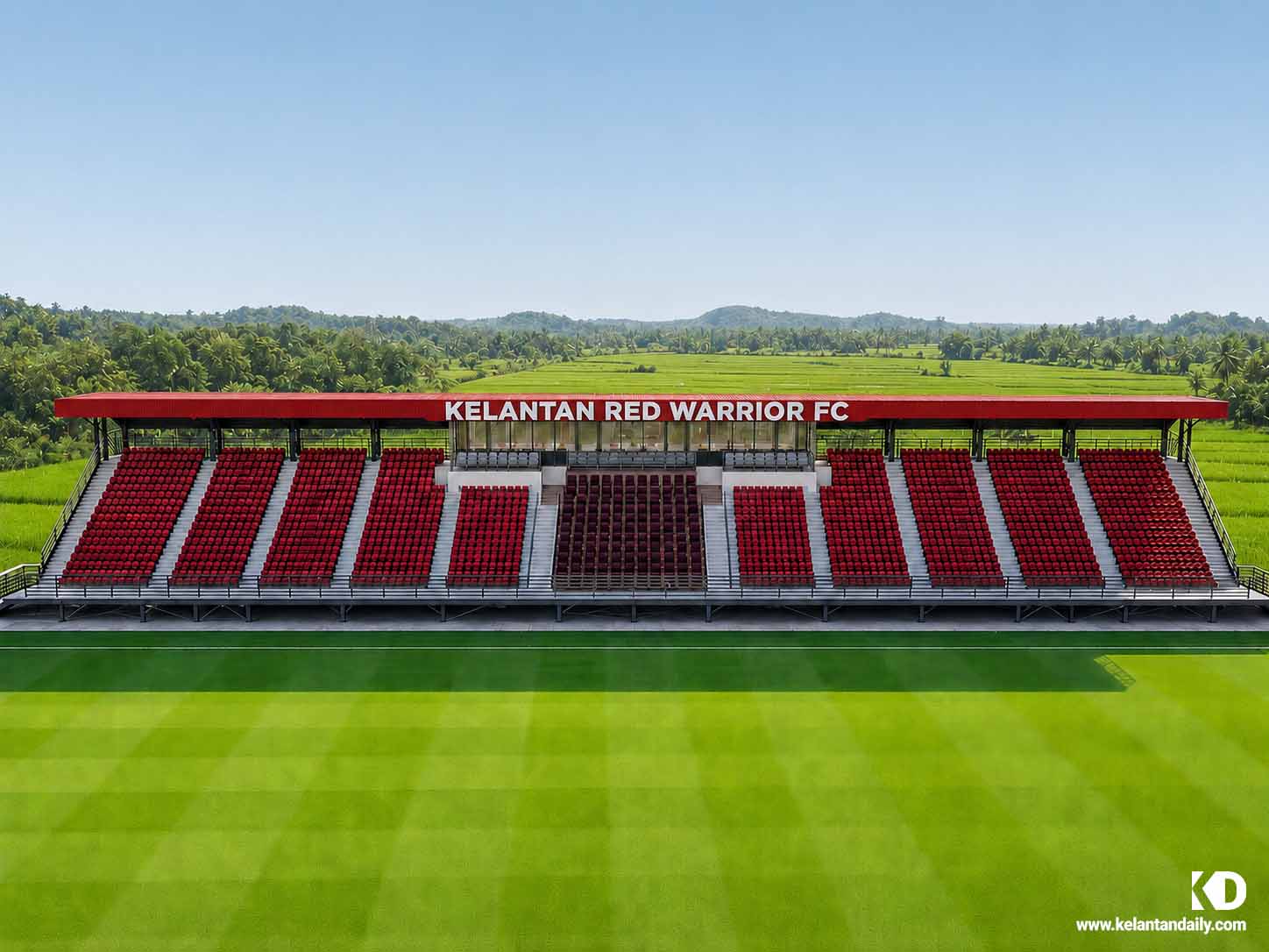 2000 capacity seat grandstand stadium