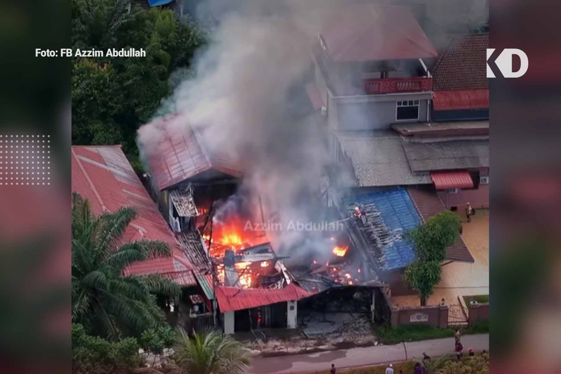 Dua Rumah Musnah dalam Kebakaran di Rantau Panjang