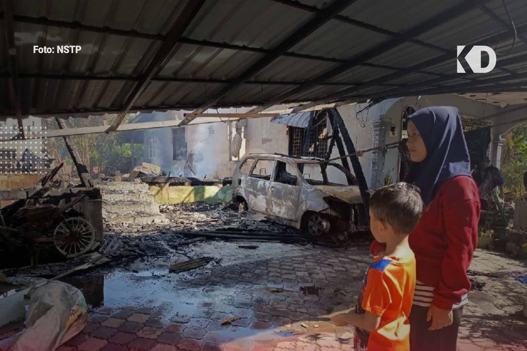 Rumah Terbakar Di Banggu, Wang Tunai Dan Tiga Kenderaan Musnah