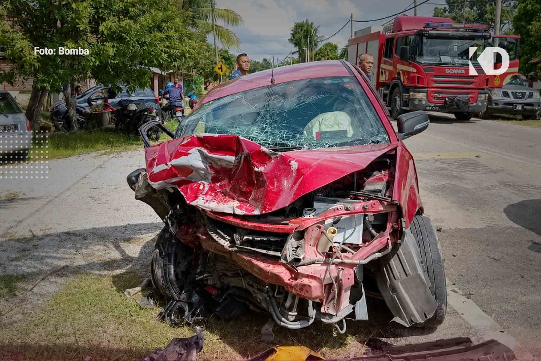 Warga Emas Maut, Empat Cedera dalam Nahas Dua Kereta di Ketereh