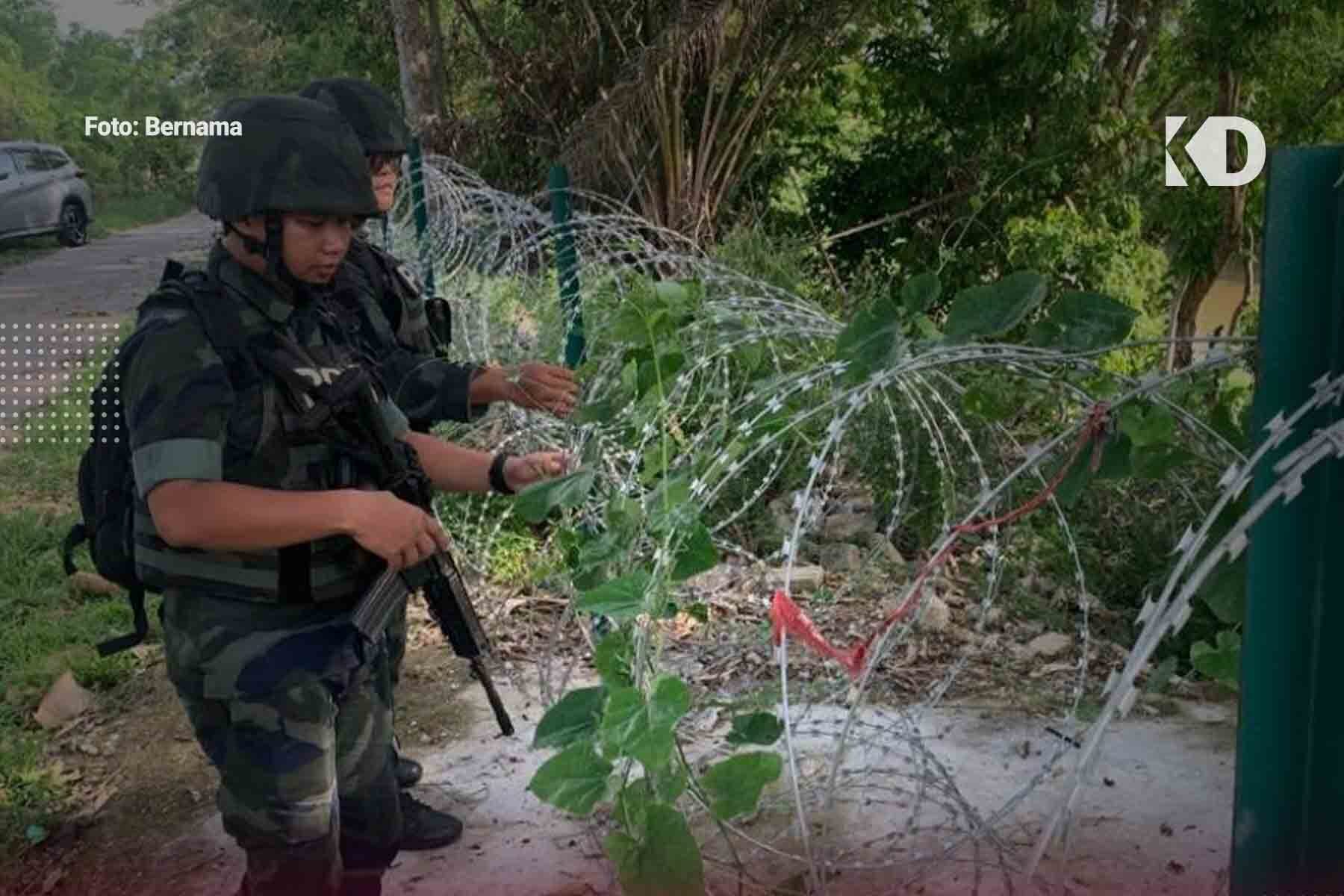 kawat berduri dipotong rantau panjang