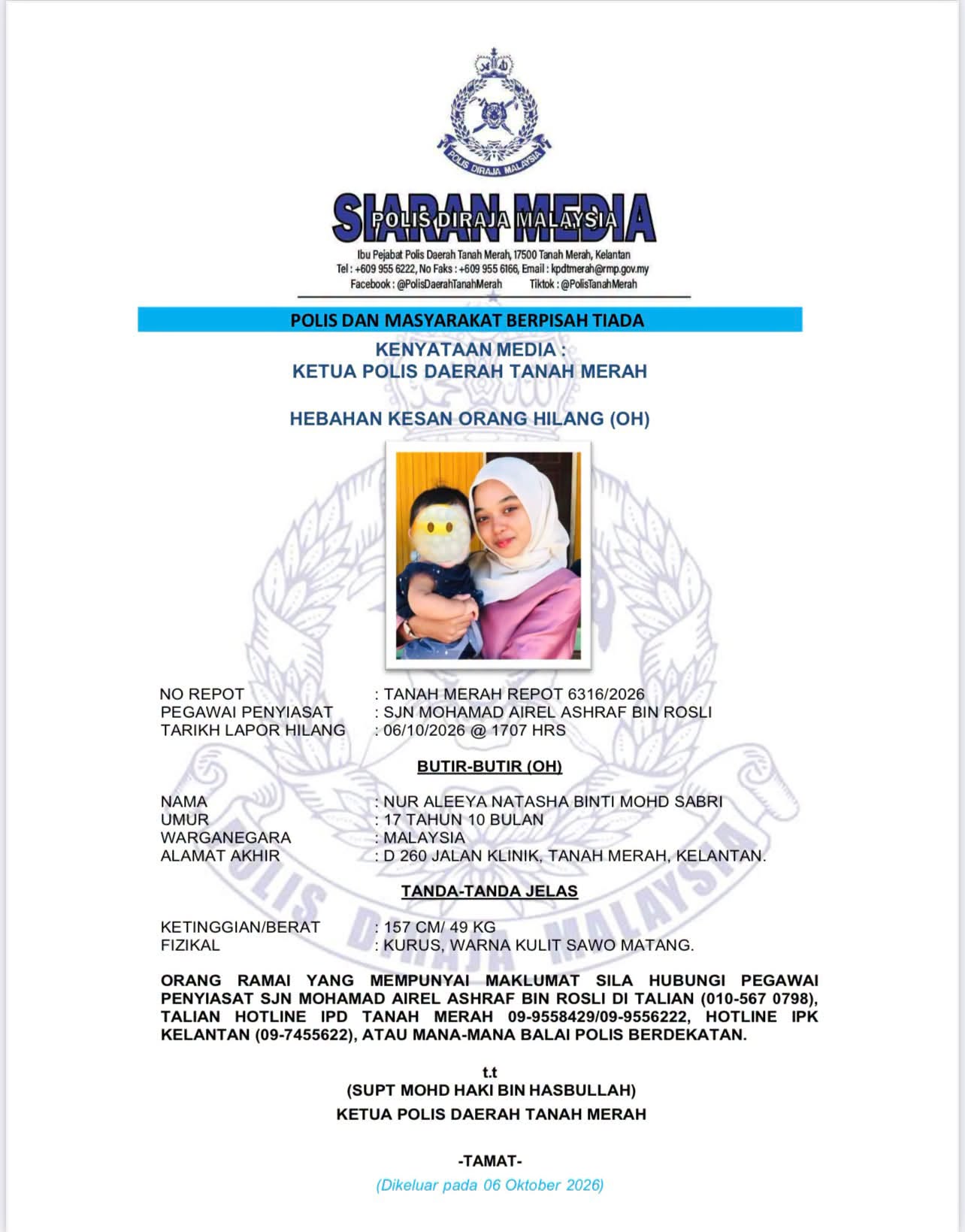 Nur Aleeya Natasha hilang