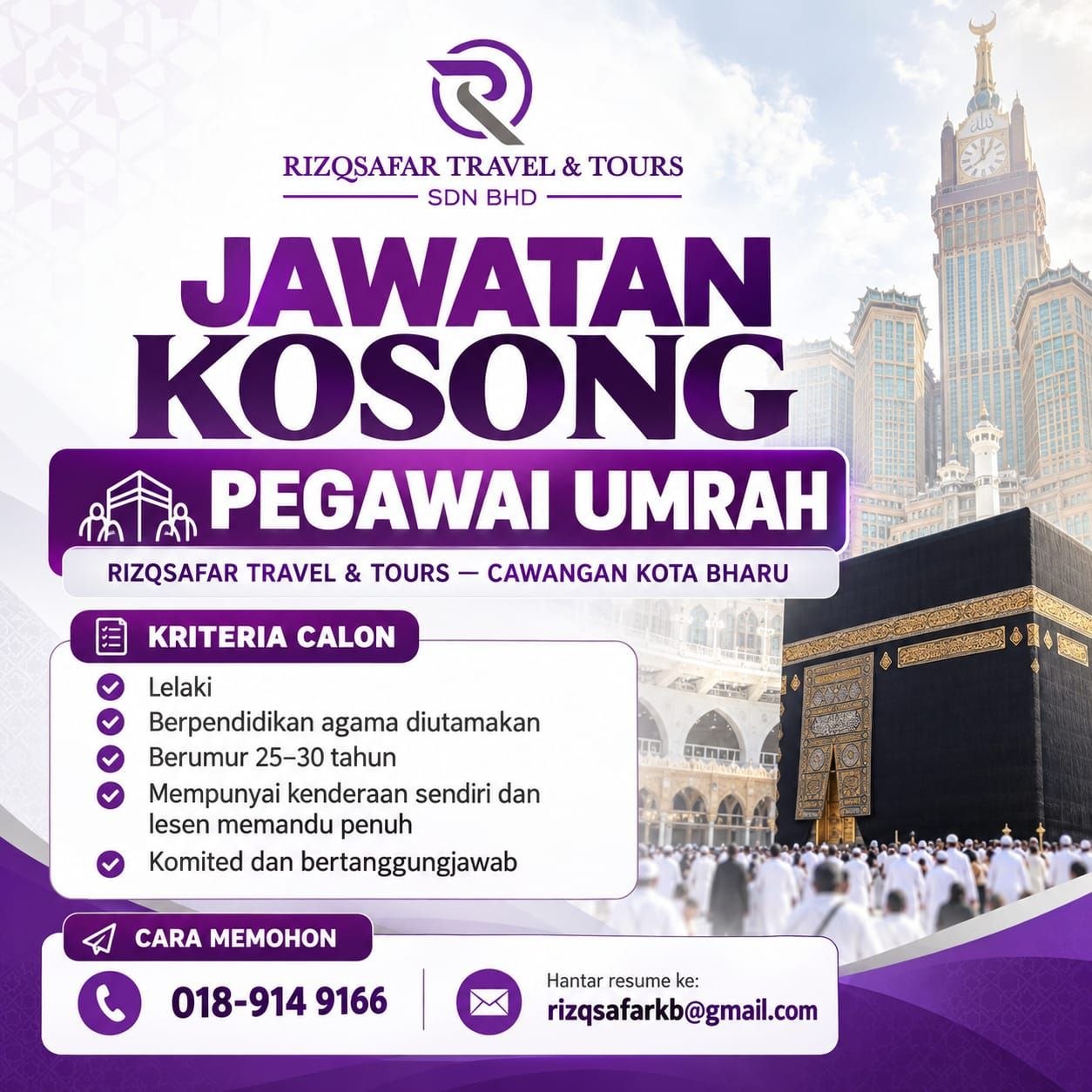 Jawatan-Kosong-Di-Rizqsafar-Travel-Tours-Sdn.-Bhd